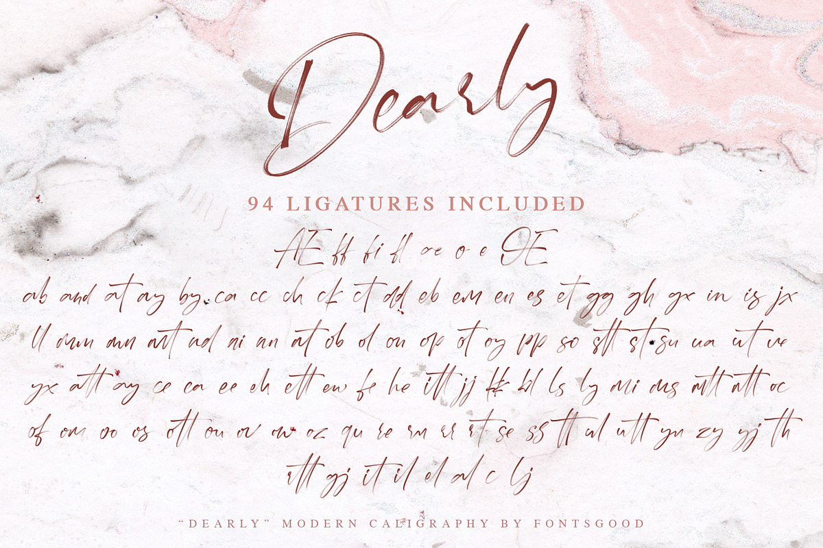 Dearly SVG Font preview 5