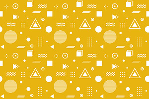 Yellow Memphis Seamless Pattern, a Pattern Graphic by Mightyfire