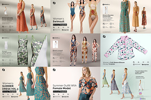 BUNDLE 30 Dress Mockup Collection