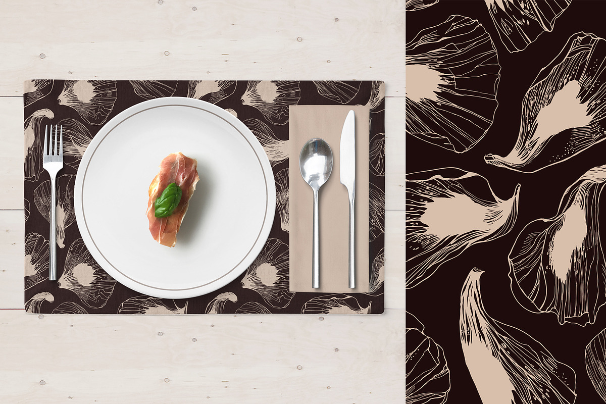 Flower wind. Set of floral patterns, a Pattern Graphic by julianaapina (Photo 9 of 11)