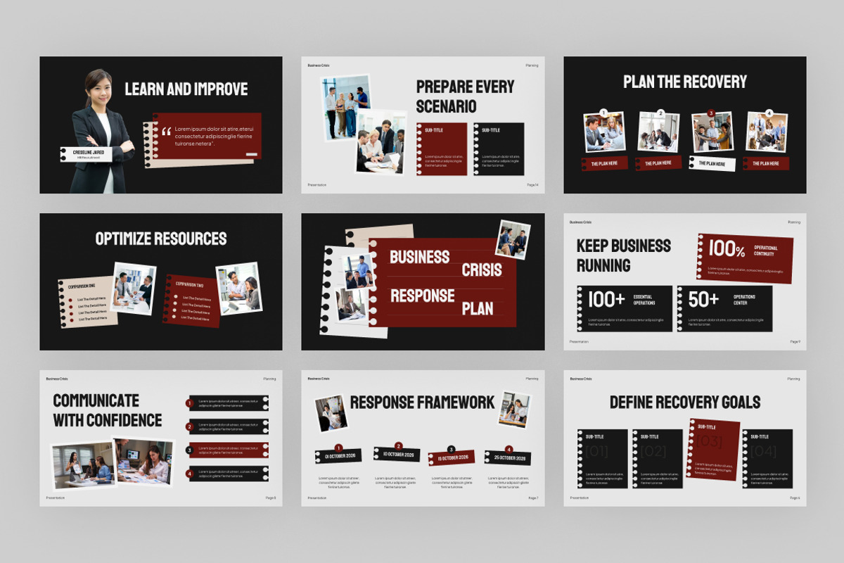 Business Crisis Response Plan, a Presentation Template by Loin Studio (Photo 3 of 4)
