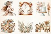 Boho Beige Birthday Sublimation Clip, an Illustration by DreamArtGraphic (Thumbnail 3 of 4)