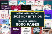 Mega All-In-One 2026 KDP Interiors, a Stationery Template by Shumaya (Thumbnail 1 of 10)