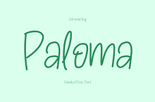 Paloma is a cute handwritten font