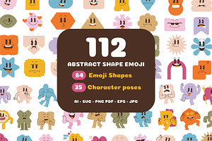 Vintage Retro Cute Emoji Sticker