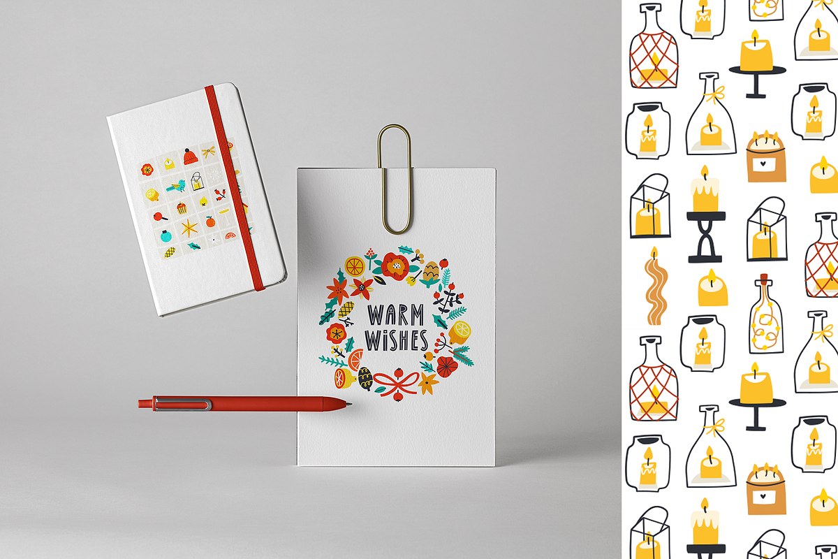 HELLO CHRISTMAS: clipart & lettering, an Illustration by Elliko shop (Photo 6 of 11)