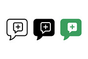 Chat Plus Icon Vector Art, a Solid Icon by Artonix (Thumbnail 2 of 2)