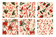 Candy Cane & Peppermint Seamless Pat, a Pattern Graphic by Design Market (Thumbnail 3 of 4)