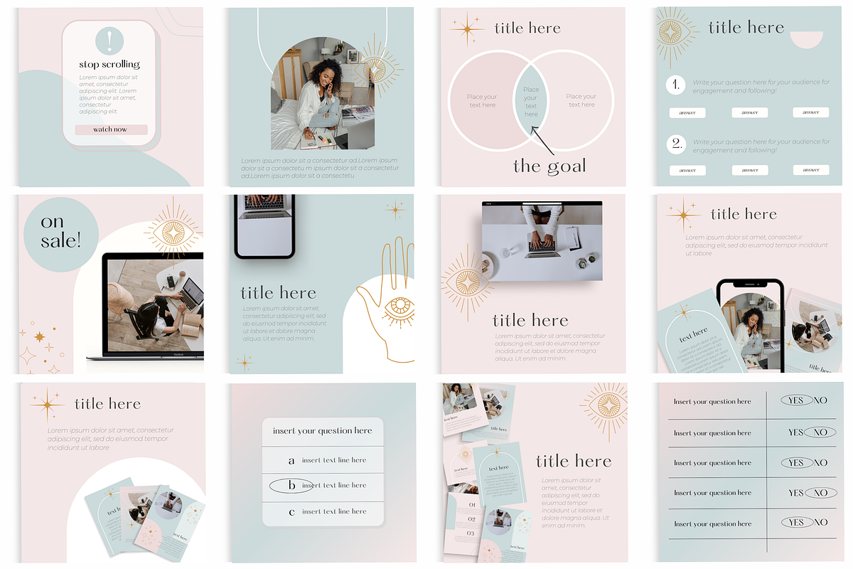 Mystic Instagram Bundle, a Social Media Template by Marketing Templates Co. (Photo 2 of 21)