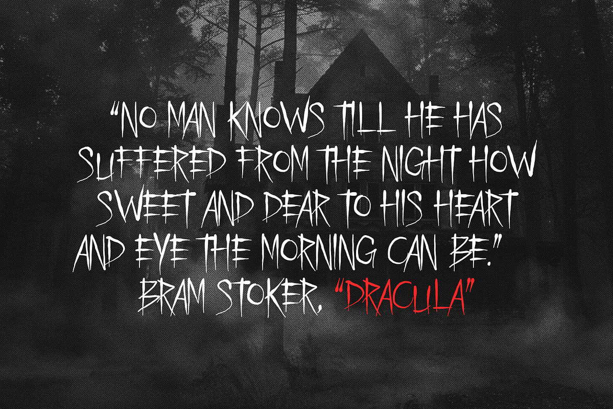Thedemit - Horror Font Typeface, a Blackletter Font by Kincrev Studio (Photo 2 of 7)
