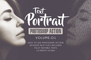 Text Portrait Photoshop Actions, an Action Add-On by Marvel (Thumbnail 1 of 5)