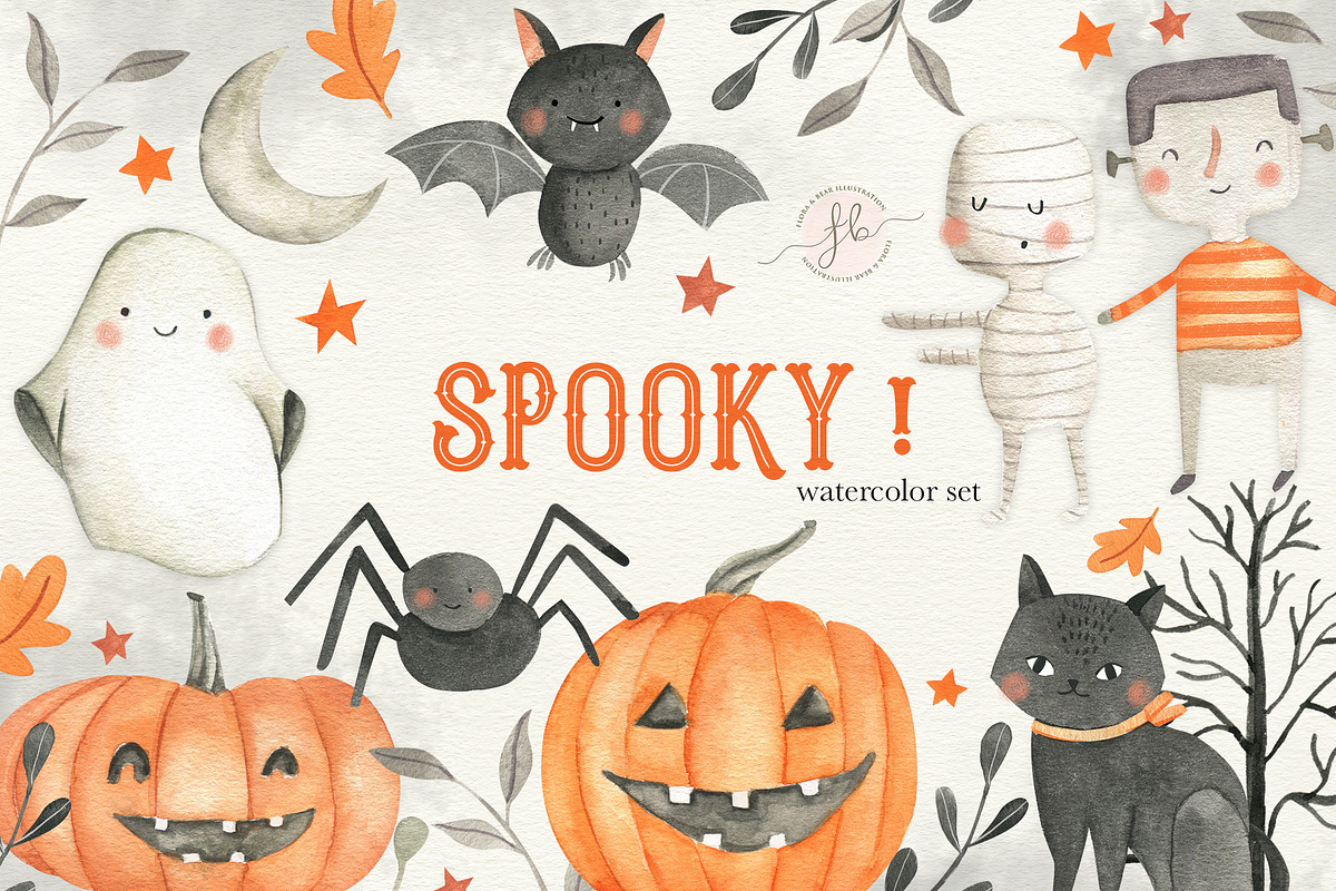 SPOOKY !, a Texture Illustration by Flora+Bear (Photo 1 of 5)