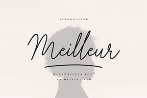 Meilleur - Handwritten Font, a Handwritten Font by Heinzel Std