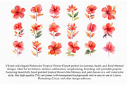 Watercolor Tropical Flower Clipart, an Illustration by Libby Wishes (Thumbnail 2 of 3)