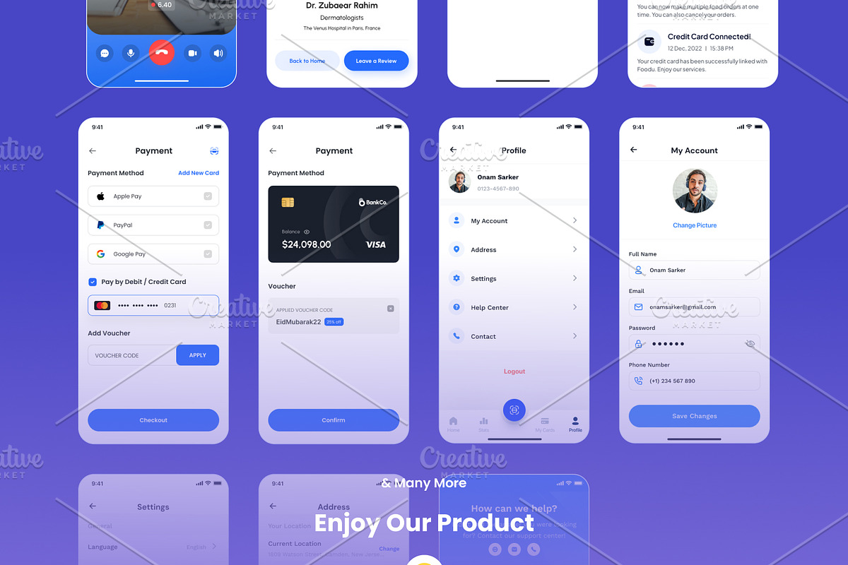 DoctorPlus - Medical Doctor App UI, an UI Kit Template by DesignsLab (Photo 9 of 9)