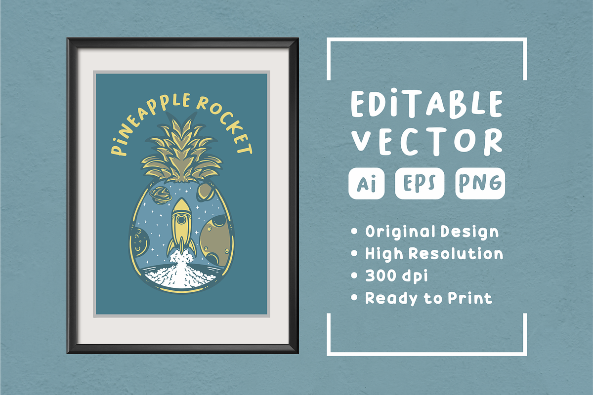 PINEAPPLE ROCKET, an Illustration by Ngaula Std. (Photo 3 of 3)