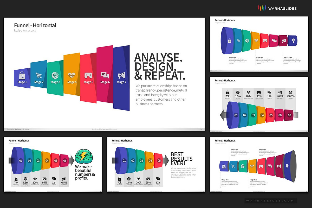 Funnel Diagram PowerPoint Templates, a Presentation Template by Warna Works (Photo 8 of 26)