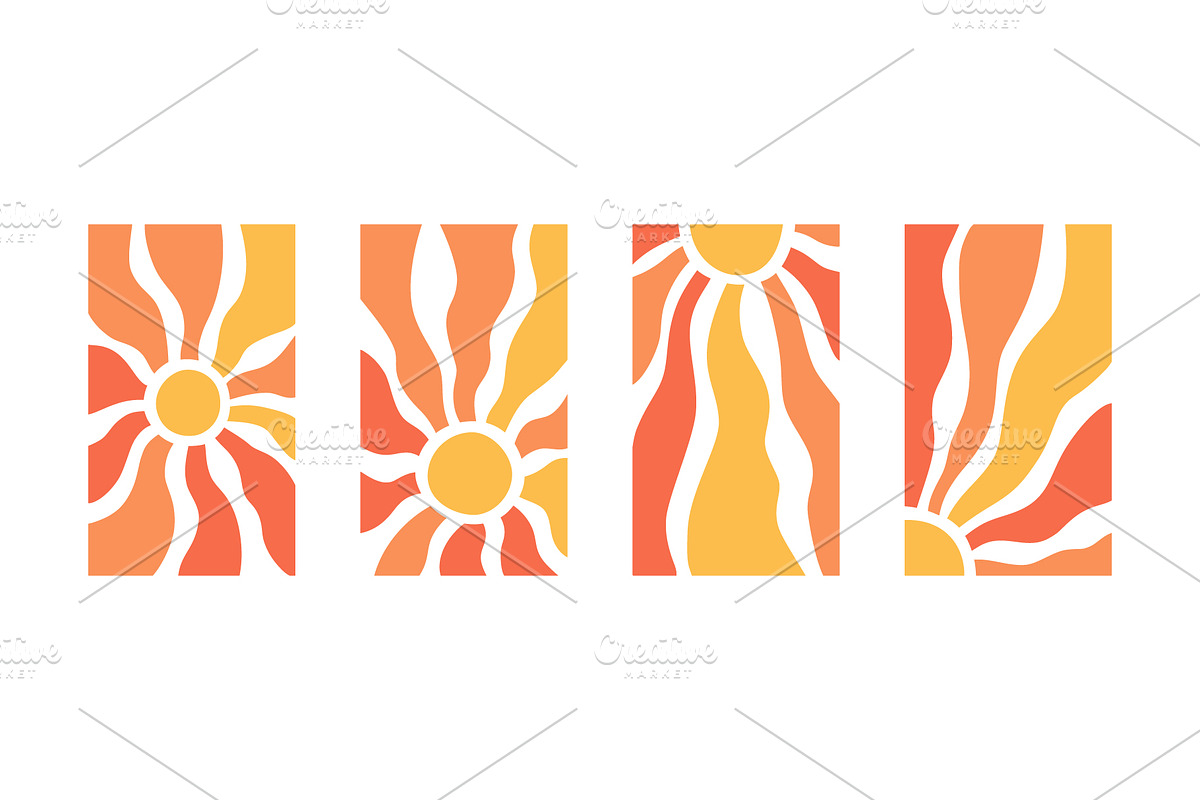 Sun rays and sea waves background, a Background Graphic by Elena Pimukova (Photo 4 of 4)
