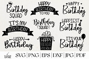 Happy Birthday SVG Bundle, an Object Graphic by IllustratorAnnie (Thumbnail 1 of 4)