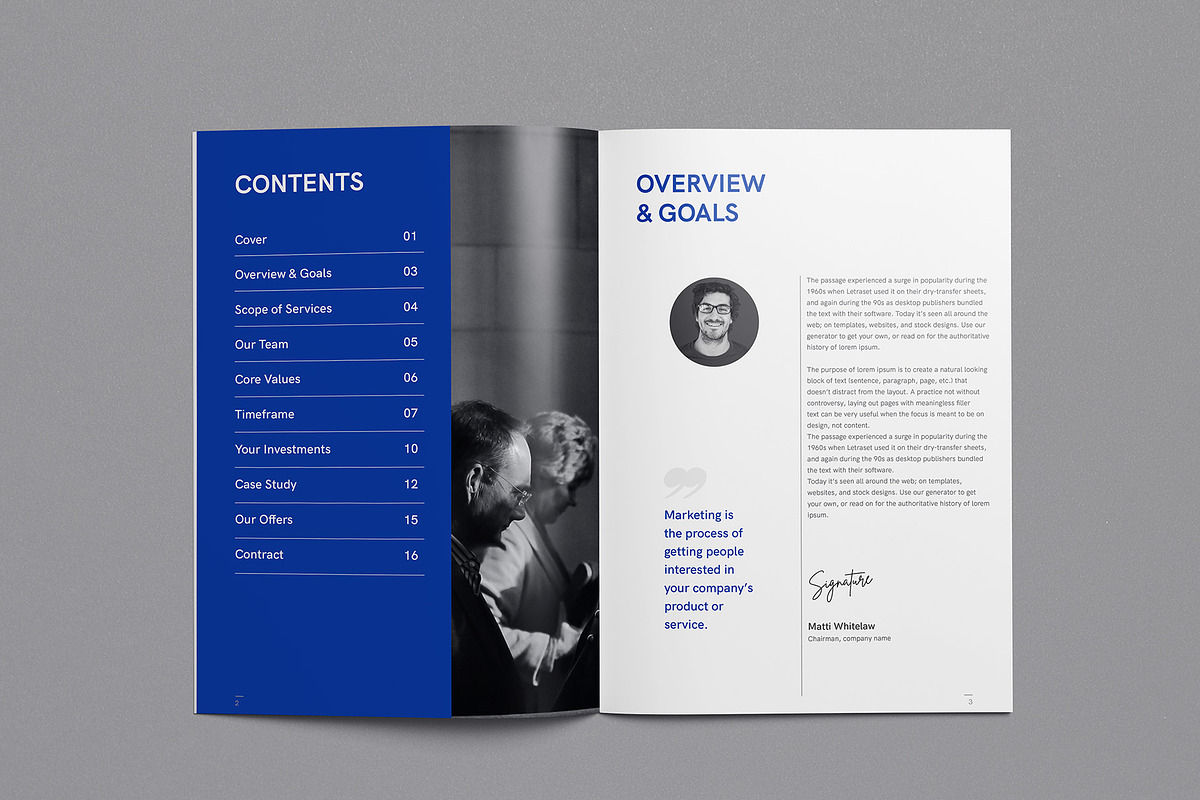 Marketing Proposal | InDesign, Word, a Brochure Template by BrochuresFactory (Photo 3 of 12)