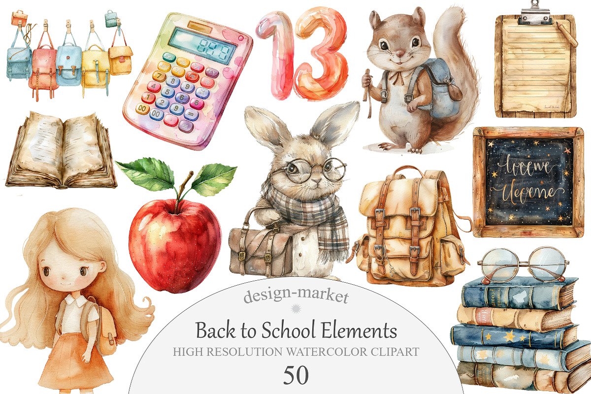 Back to School Elements, an Illustration by Design Market (Photo 1 of 5)
