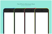 Flat iPhone Mockups Pack, an iPhone Mockup by Jamie Peak (Thumbnail 1 of 4)