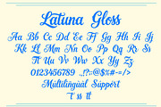 Latuna Gloss - Handrawn Script Font, a Script Font by NuType (Thumbnail 6 of 11)