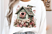 Whimsical Spring Birdhouse Clipart, an Illustration by SinaCreation (Thumbnail 7 of 11)