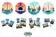 20 Groovy Travel T-shirt Bundle, an Illustration by Sofia's Fashion (Thumbnail 2 of 3)