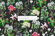 Blue Vintage Botanical Pattern, a Pattern Graphic by likorbut (Thumbnail 3 of 14)