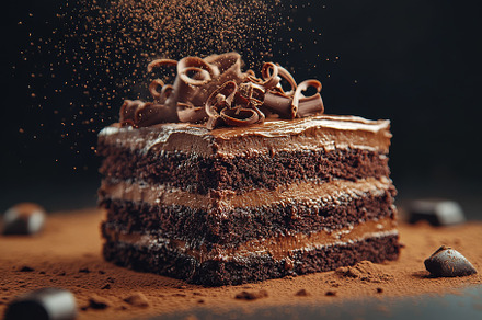 Delicious Chocolate Cake Brownie Des, a Background Photo by Pixeness