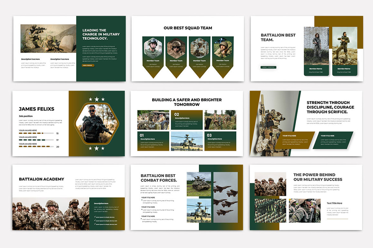 BMPBattalion Powerpoint Template, a Presentation Template by yanindesign (Photo 3 of 5)