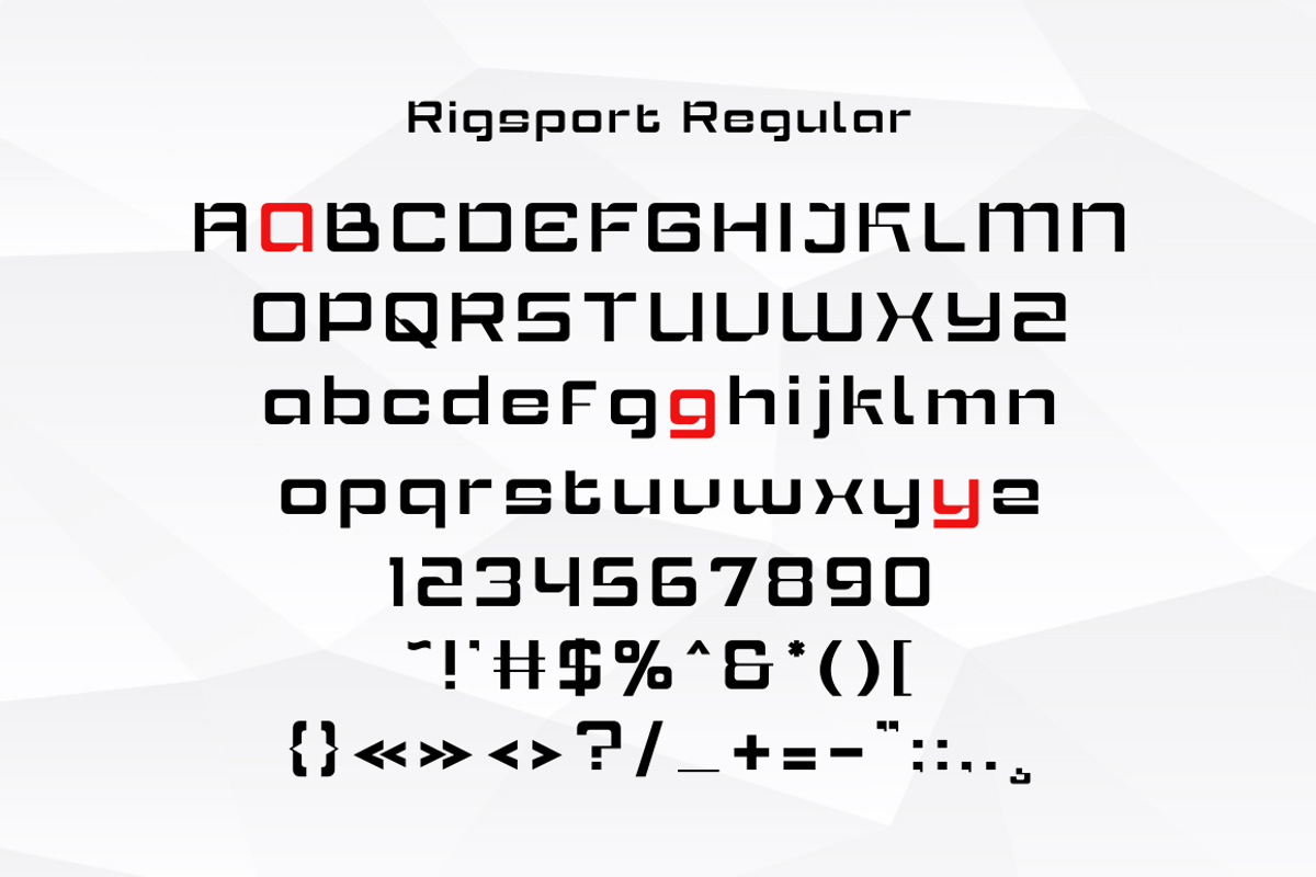 Rigsport – Sporty Futuristic Font, a Sans Serif Font by Sronstudio (Photo 15 of 18)