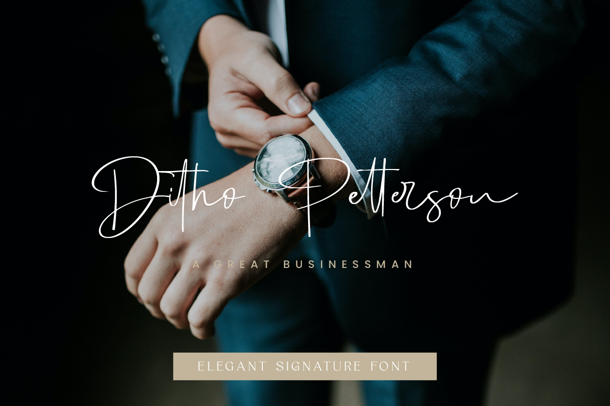 Phitagate Elegant Signature Font, a Script Font by Ronny Studio (Photo 3 of 13)