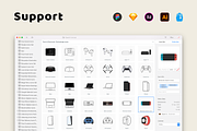 Tech & Electronic Technology icons, an Outline Icon by Amazing Custom Icons (Thumbnail 5 of 5)