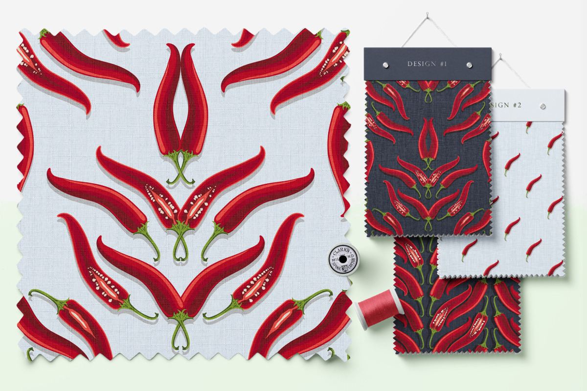 Hot pepper - Set 1, a Pattern Graphic by Yummy (Photo 10 of 13)