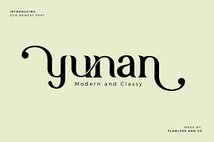 Yunan - Modern And Classy Font