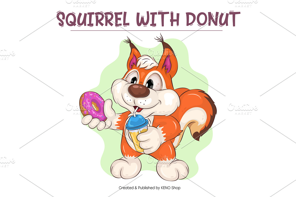 Set of Cartoon Squirrels 02. Craft, an Animal Illustration by KENO Mascots (Photo 2 of 7)