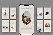 Yoga Instagram Stories Pack Canva, a Social Media Template by VeliusCreativeStudio (Thumbnail 4 of 9)