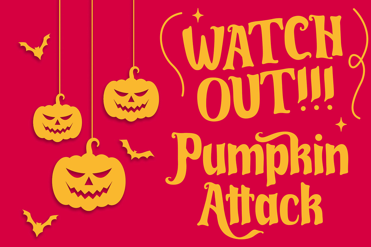 Muffliato - Halloween Display Font, a Script Font by AQR Studio (Photo 6 of 8)