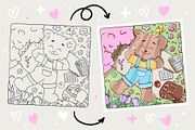 Coloring Book - Bear Stories, an Illustration by Alina Sh (Thumbnail 2 of 9)