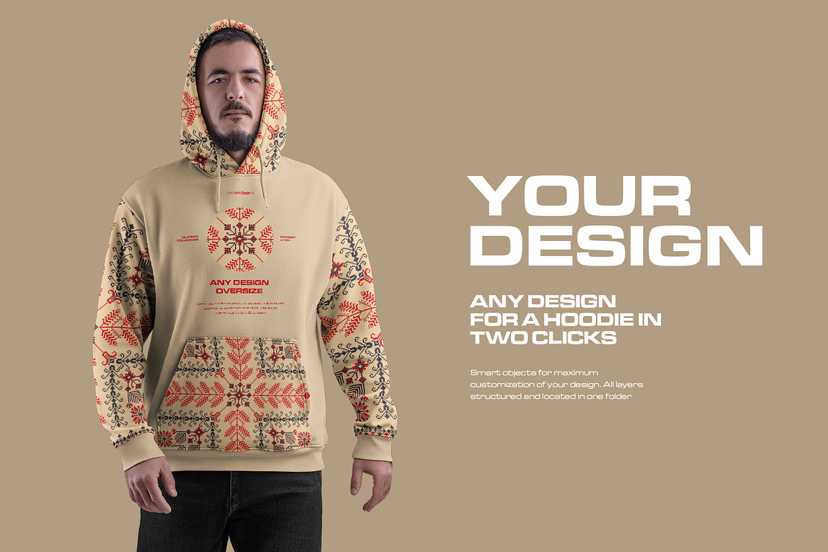 4 Mockups Oversize Hoodies, an Apparel Mockup by Grow Design Craft Studio (Photo 4 of 7)