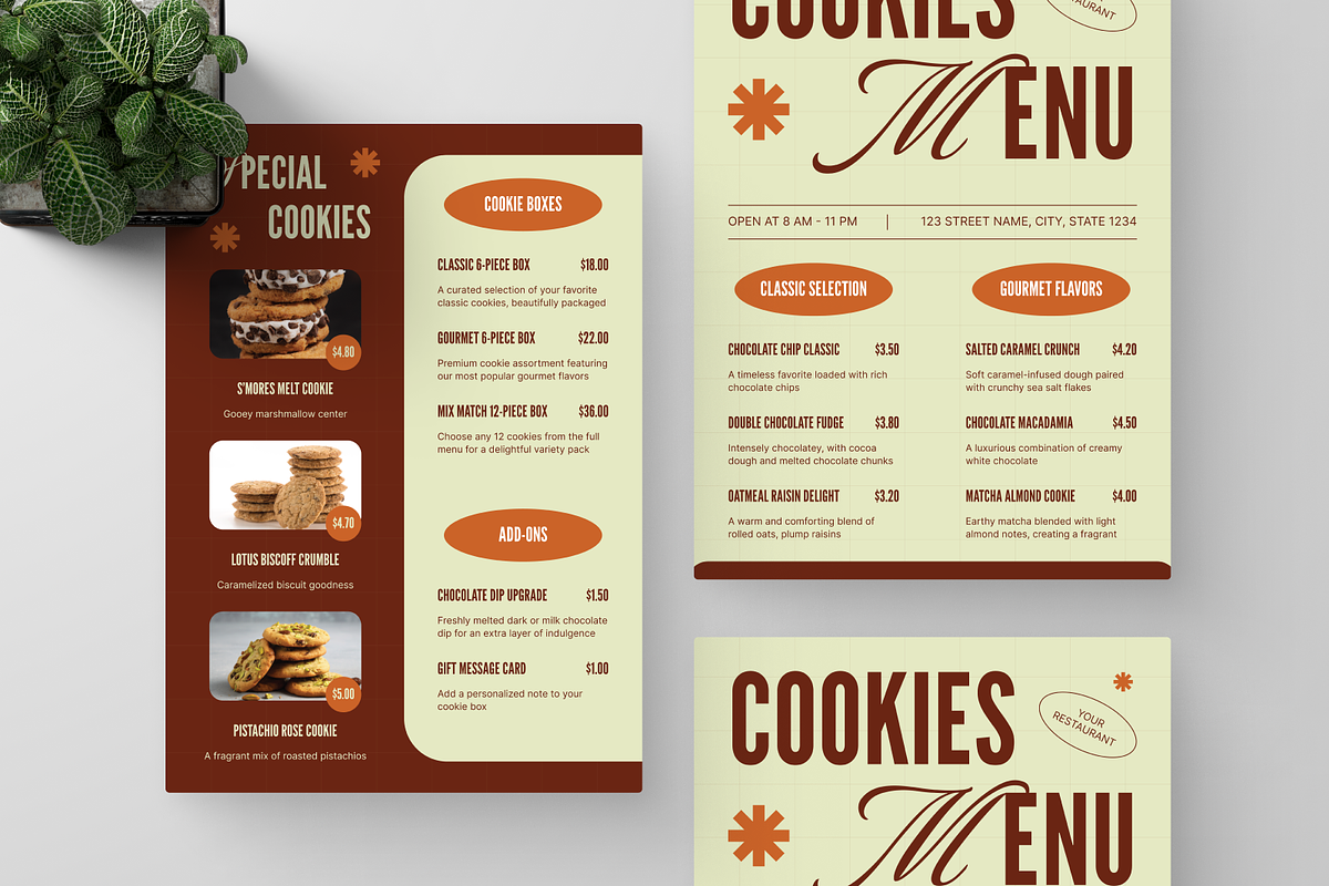 Cookies Menu, a Flyer Template by Annora Studio (Photo 6 of 6)