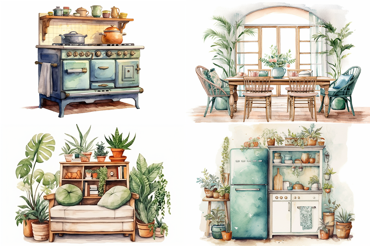 Cozy Home Interior, a Decorative Illustration by artsy-fartsy (Photo 4 of 7)