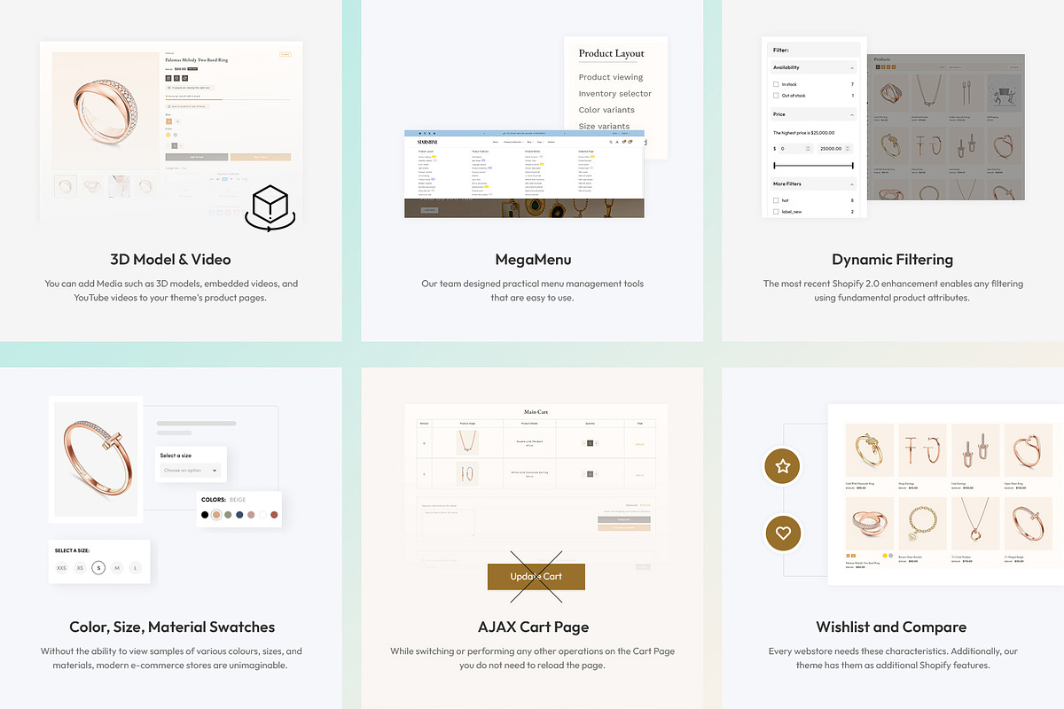 Jewelry Store Shopify Theme, a Shopify Template by LogicGo Shopify Experts (Photo 7 of 8)