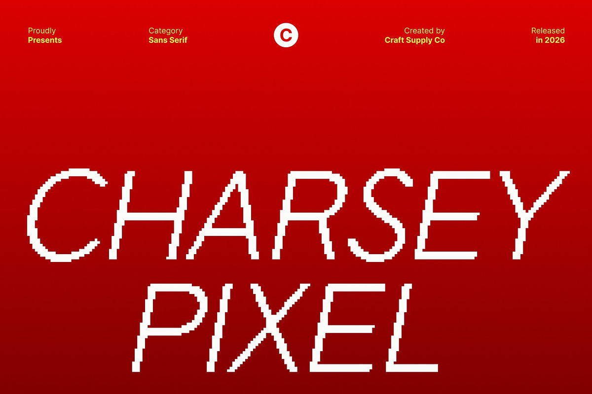 Charsey Pixel, a Sans Serif Font by Craft Supply Co. (Photo 1 of 8)