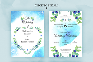 Winter. Wedding Invitation Package