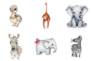 Safari Animals Clipart, an Illustration by Watercolor design (Thumbnail 3 of 4)