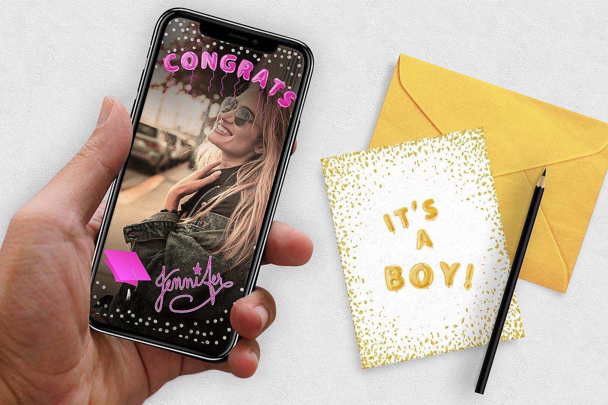 Foil Balloon Font pink gold silver preview 6