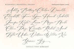 Lucille Wedding Calligraphy Font